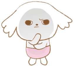 Pantsu dog NANA with baby Sana sticker #8611630