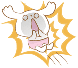 Pantsu dog NANA with baby Sana sticker #8611653