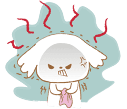 Pantsu dog NANA with baby Sana sticker #8611655