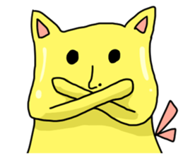 Pudding tempura cat sticker #8611707