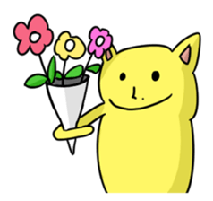 Pudding tempura cat sticker #8611713