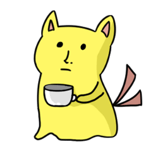 Pudding tempura cat sticker #8611718