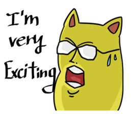 Pudding tempura cat sticker #8611720