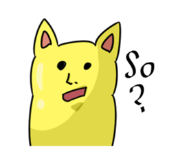 Pudding tempura cat sticker #8611730