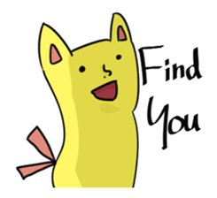 Pudding tempura cat sticker #8611734