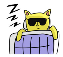 Pudding tempura cat sticker #8611736