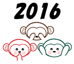 2015X'mas,2016 A Happy New Year sticker #8611891