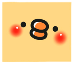 Sticker of a small chick4 sticker #8612577