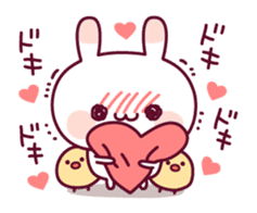 Sweet nothings of a rabbit and the chick sticker #8612585
