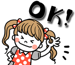 girl of pigtails. sticker #8614098