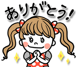 girl of pigtails. sticker #8614100