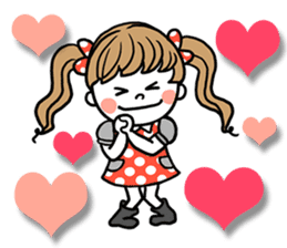 girl of pigtails. sticker #8614102