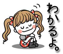 girl of pigtails. sticker #8614104