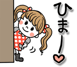 girl of pigtails. sticker #8614106