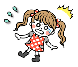 girl of pigtails. sticker #8614110