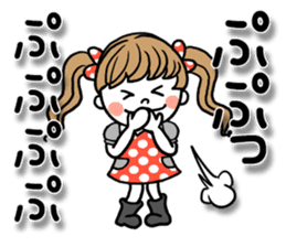 girl of pigtails. sticker #8614112