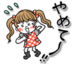 girl of pigtails. sticker #8614115