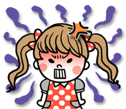 girl of pigtails. sticker #8614116