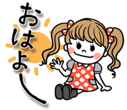 girl of pigtails. sticker #8614118