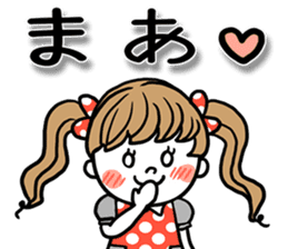 girl of pigtails. sticker #8614121