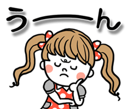 girl of pigtails. sticker #8614122