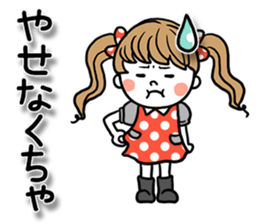 girl of pigtails. sticker #8614123