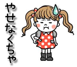 girl of pigtails. sticker #8614123
