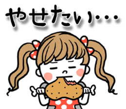 girl of pigtails. sticker #8614124