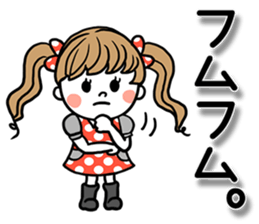 girl of pigtails. sticker #8614126