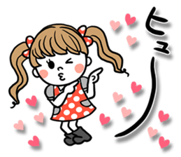 girl of pigtails. sticker #8614128