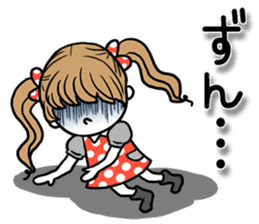 girl of pigtails. sticker #8614132