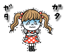 girl of pigtails. sticker #8614133