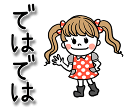 girl of pigtails. sticker #8614136
