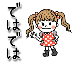 girl of pigtails. sticker #8614136