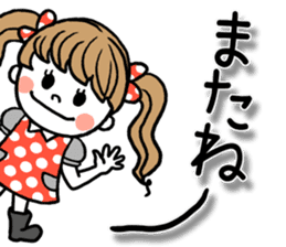 girl of pigtails. sticker #8614137