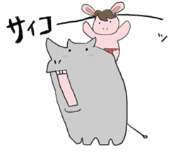 Horse in a swimsuit4 sticker #8615396