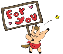 Horse in a swimsuit4 sticker #8615405