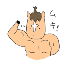 Horse in a swimsuit4 sticker #8615409