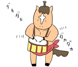 Horse in a swimsuit4 sticker #8615412