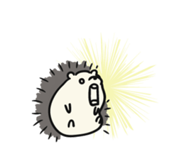 hedgehog gray sticker #8616300