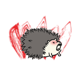 hedgehog gray sticker #8616302