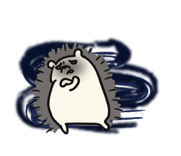 hedgehog gray sticker #8616303