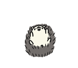 hedgehog gray sticker #8616306