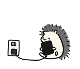 hedgehog gray sticker #8616317