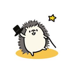 hedgehog gray sticker #8616321
