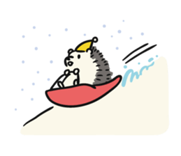 hedgehog gray sticker #8616330