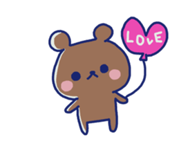 Sticker of the cute bear sticker #8616753