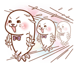 Seal&Girl lovely sticker [English] sticker #8617867