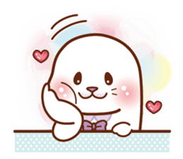 Seal&Girl lovely sticker [English] sticker #8617870