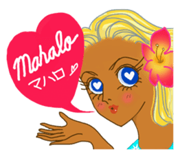 Tropical Island girl Nina sticker #8617939